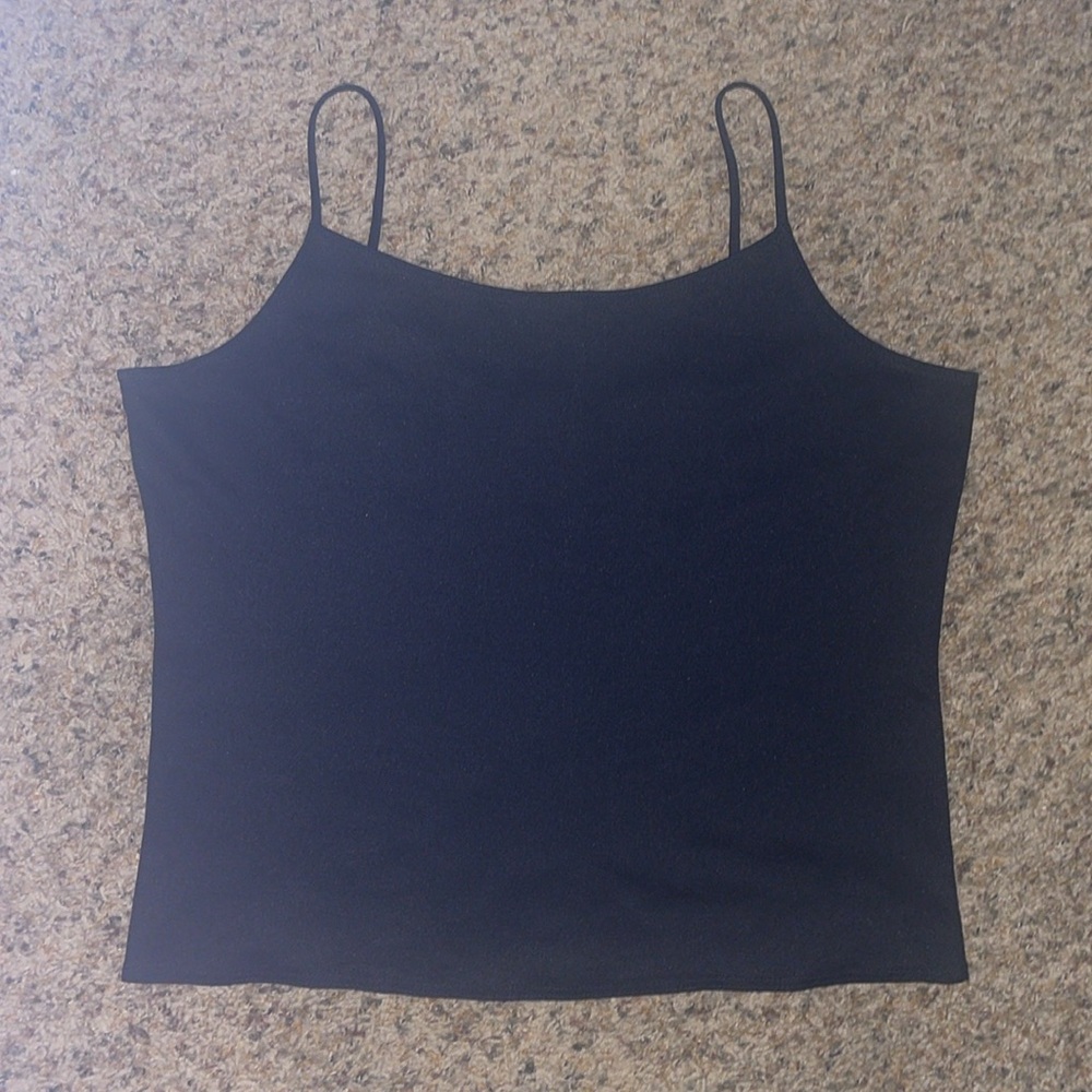 Black camisole tank top